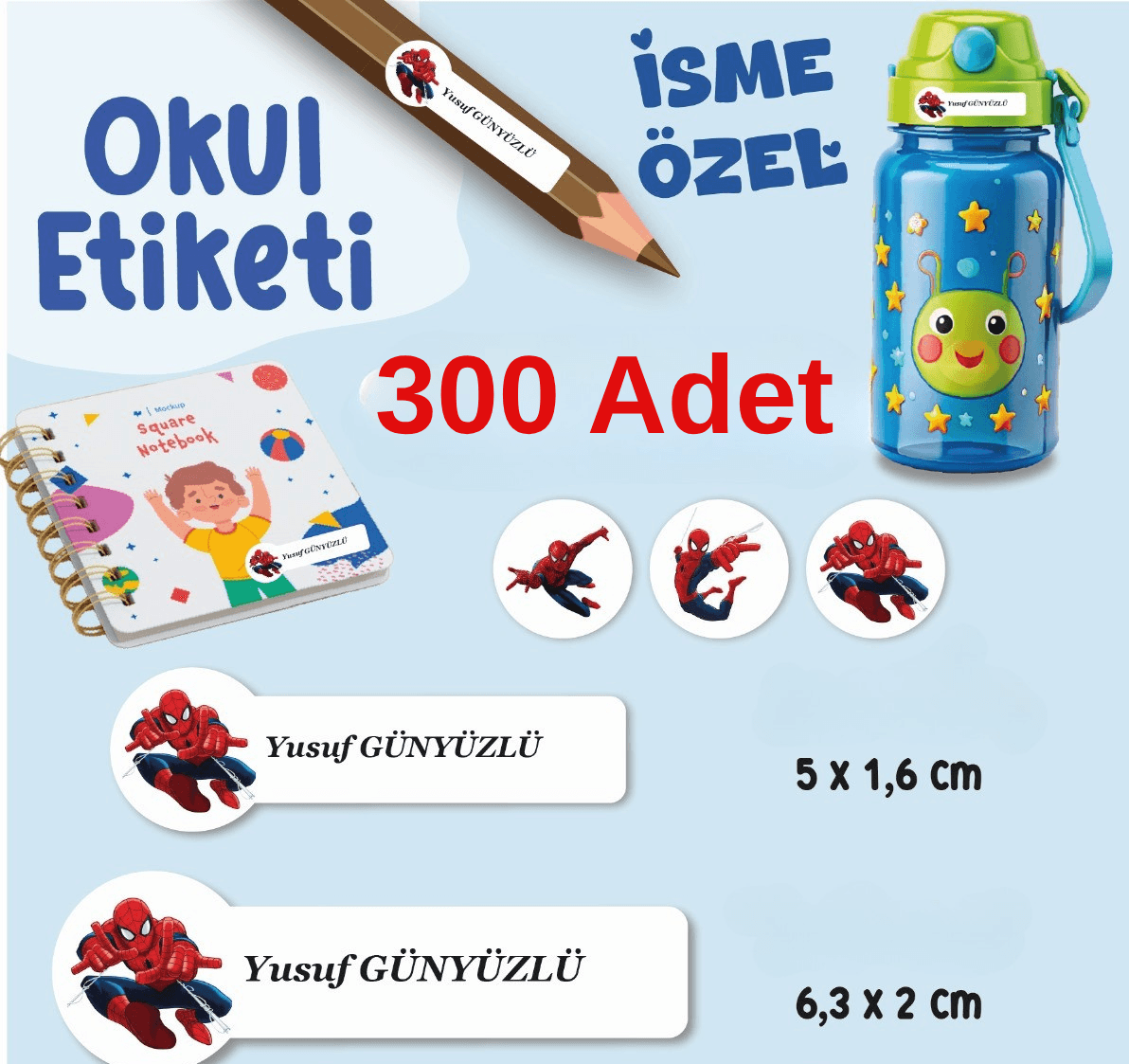 Kişiye Özel Okul Etiketleri
