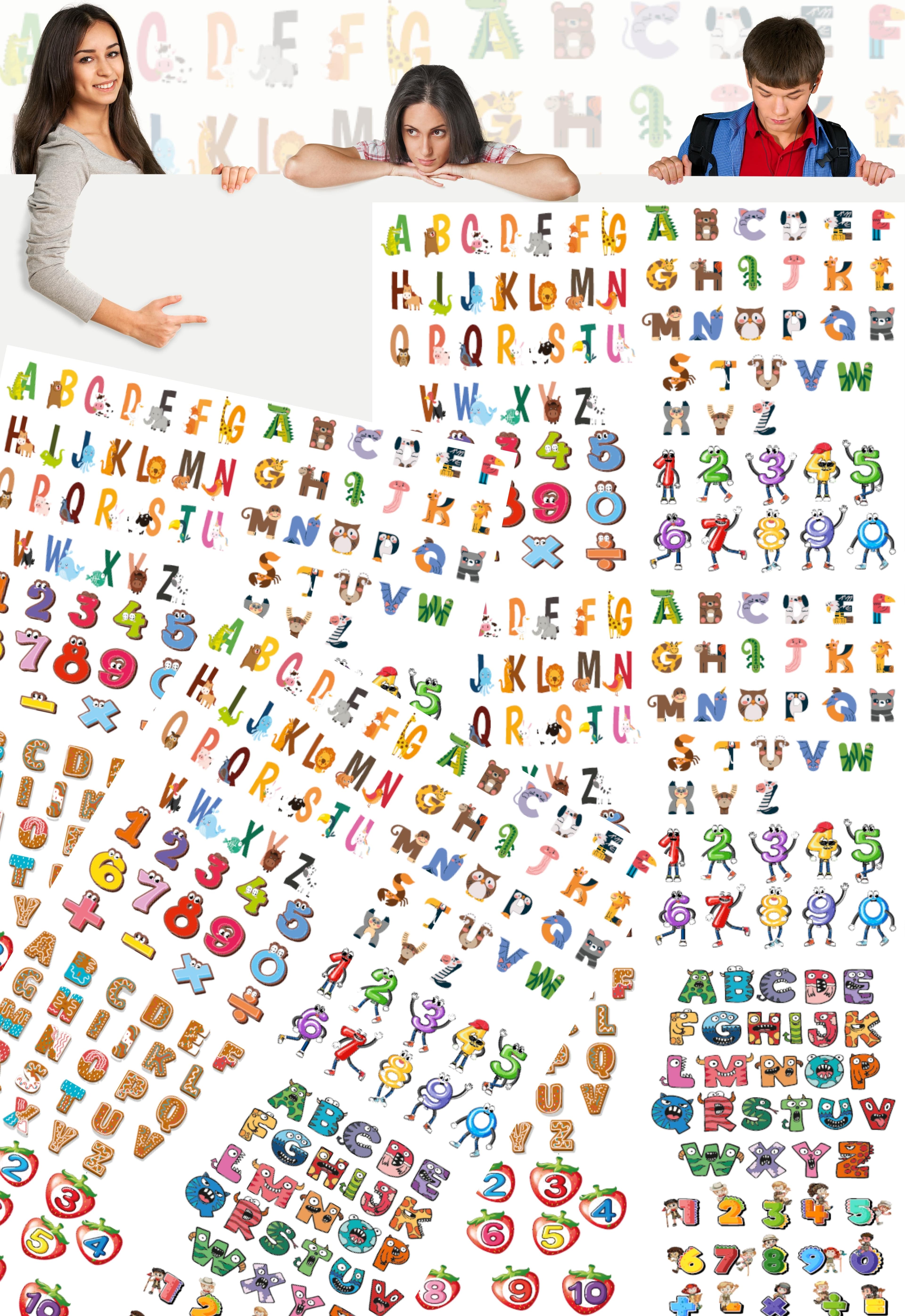 330 Adet Eğitici Ve Öğretici Alfabe Sticker - Çocuklar Için Eğlenceli Etiket