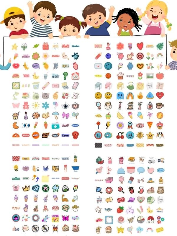 320 Adet Kız Çocukları Için Eğlenceli Sticker